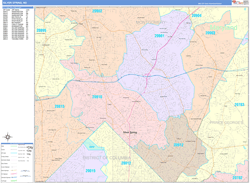 Silver Spring Wall Map Color Cast Style 2024
